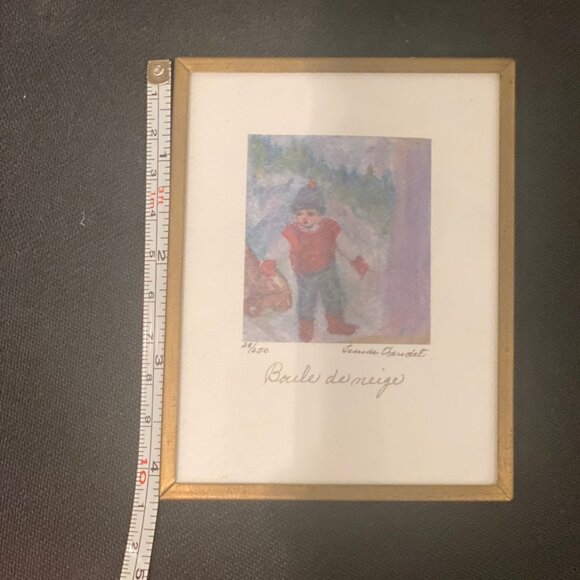 Vintage Art prints in brass frames - Artist Jeanne Gaudet Grenier - Picture 6 of 6